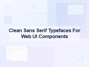 Clean Sans Serif Typefaces for Web Ui Components